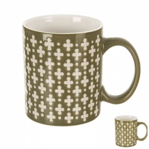 Hrnek ker. kříže 0,35 l zelená mix