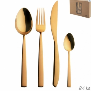 Příbory nerez Gold 24 ks