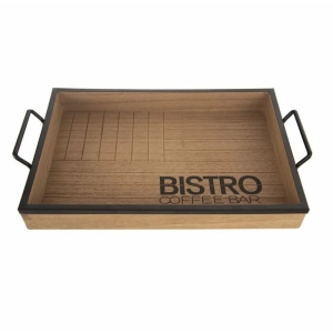 Tác dřevo/kov Bistro 40,5x30,5 cm