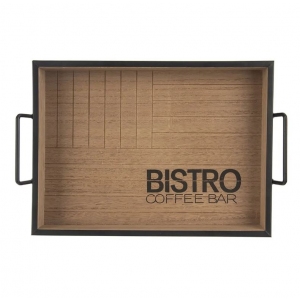 Tác dřevo/kov Bistro 40,5x30,5 cm