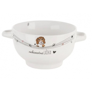 Miska ker. pol. NEKONEČNÁ LÁSKA pes kul.pr. 14cm