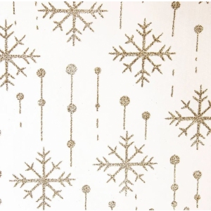 Ubrus-běhoun polyester VLOČKA 200x36,5 cm mix zlatá