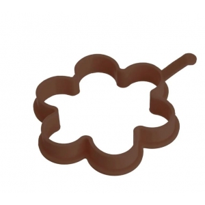 Forma silikon lívanec/vol. oko KVĚT pr. 11cm hnědá