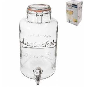 Láhev sklo/kov kohoutek 6,7 l