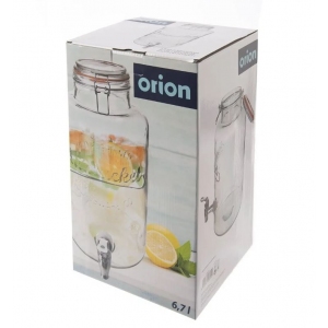 Láhev sklo/kov kohoutek 6,7 l