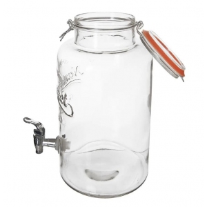 Láhev sklo/kov kohoutek 6,7 l