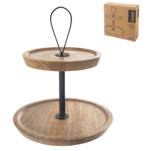 Stojan dřevo/kov MANGO 2 patra