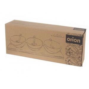 Miska porc.+lžička+bambus tác serv. set WHITELINE