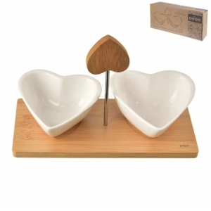 Miska porc.+bambus tác servírovací set WHITELINE