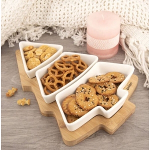 Miska ker.+bambus tác serv. set stromek WHITELINE