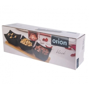 Miska porc.+bambus tác servírovací set BLACK