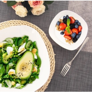 Miska opál. sklo LUNA hranatá 11,5x11,5 cm