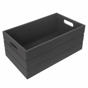 Bedýnka dřevo 36x26x15 cm antracitová