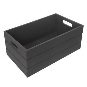 Bedýnka dřevo 31x21x13 cm antracitová