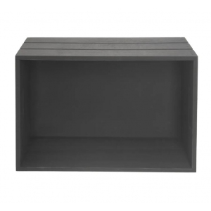 Bedýnka dřevo 31x21x13 cm antracitová