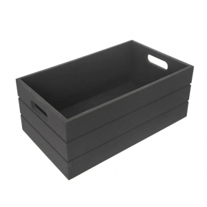 Bedýnka dřevo 26x16x11 cm antracitová