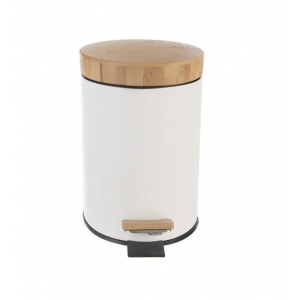 Koš odp. kov/UH s pedálem+bam.víko WHITELINE 3 l