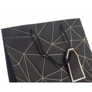 Taška dárková mřížka 26x12x32 cm černá