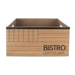 Bedýnka dřevo/kov Bistro 29,5x22x13,5 cm
