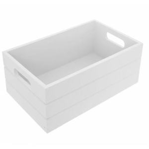 Bedýnka dřevo 36x26x15 cm bílá