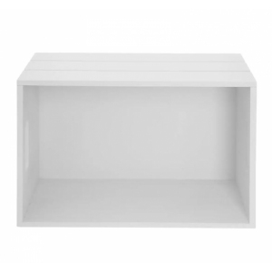 Bedýnka dřevo 36x26x15 cm bílá