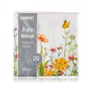 Ubrousky 33 x 33 cm, sada 20 ks, MEADOW