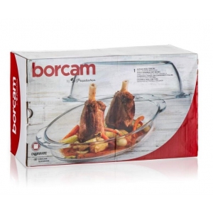 Pekáč skleněný oválný s víkem 4,9 l