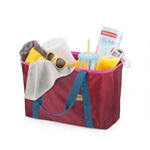 Nákupní košík skládací Click SHOP!, vínový