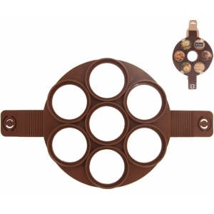 Forma silikon lívanec/vol.oko 7 sekcí hnědá