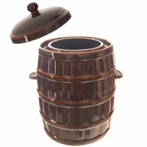 Hrnec ker. na nakládání+víko12 l zelák