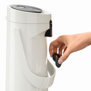 PONZA termokonvice s pumpou 1,9 l, bílá