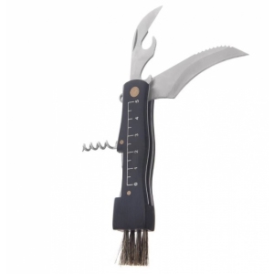 Nůž houbařský+štětec, otvíráky 6 cm