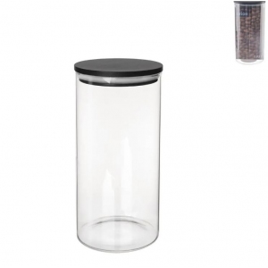 Dóza borosil. sklo/bambus 1,05 l kulatá