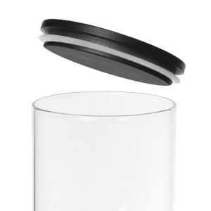 Dóza borosil. sklo/bambus 0,5 l kulatá