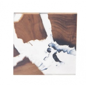 Podtácek akácie/resin RIVER 8x8 cm 1 ks