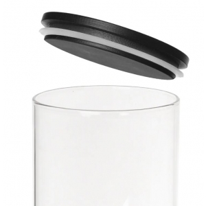 Dóza borosil. sklo/bambus 1,3 l kulatá