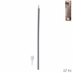 Svíčka dortová 12 ks 14,5 cm stříbrná