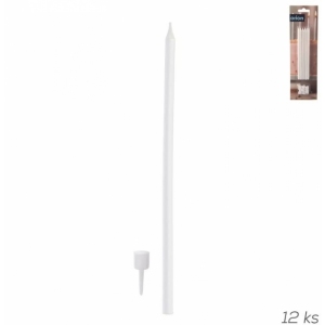 Svíčka dortová 12 ks 14,5 cm bílá