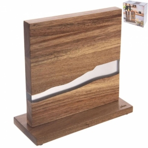 Stojan na nože akácie/resin oboustranný magnetický RIVER