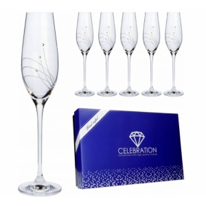 SWAROVSKI SKLENICE NA ŠAMPAŇSKÉ 6 x 210 ml