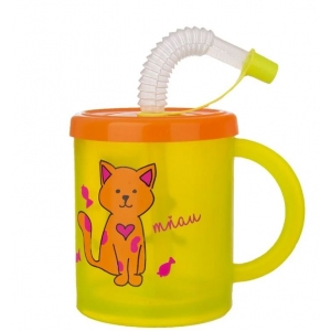 Hrnek UH dětský+pítko Rubby-kočka 0,3 l