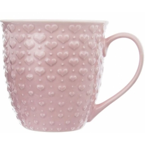 Hrnek ker. SRDCE 0,58 l růžová