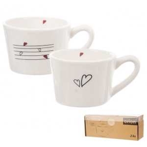 Hrnek ker. SRDÍČKA 0,23 l, 2 ks