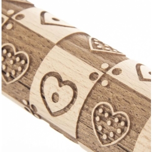 Váleček dřevo Dekor d. 16/33 cm SRDCE