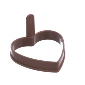 Forma silikon lívanec/vol.oko srdce 9,5x9 cm hnědá