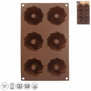 Forma silikon věnečky 6 hnědá