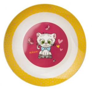 Talíř porc. mělký dětský KOCOUŘI pr. 21 cm