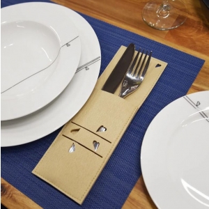 Kapsa na příbory polyester SRDÍČKA 2 ks