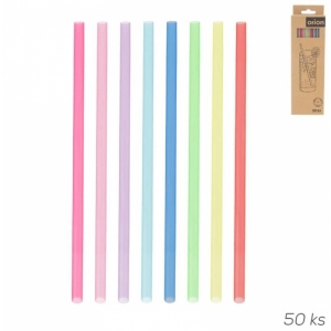 Brčko UH nápoj.opak.použ. 50 ks 22 cm transp. mix