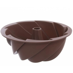 Forma silikon bábovka flower ¤ 23,5 cm hnědá